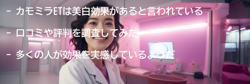 カモミラETの口コミと評判の要点まとめ