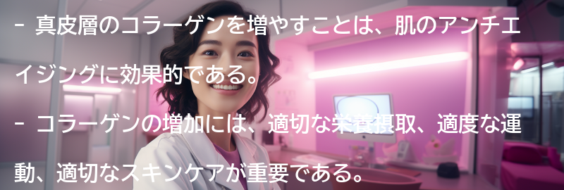 真皮層のコラーゲンを増やす方法の要点まとめ