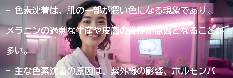 色素沈着の原因とは？の要点まとめ
