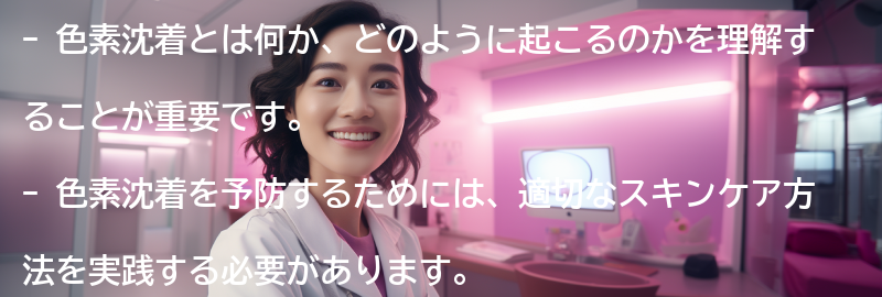 色素沈着を予防するためのスキンケア方法の要点まとめ