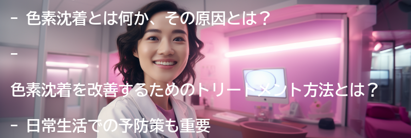 色素沈着を改善するためのトリートメント方法の要点まとめ