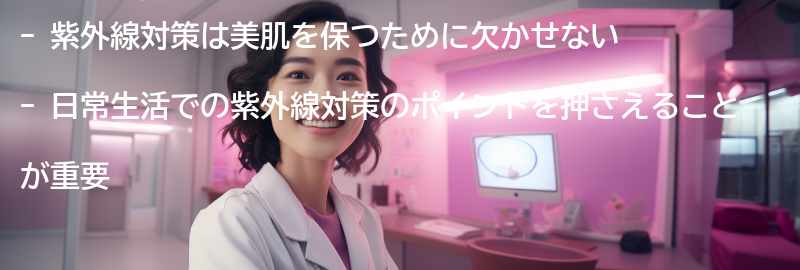 日常生活での紫外線対策のポイントの要点まとめ