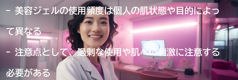 美容ジェルの使用頻度と注意点の要点まとめ