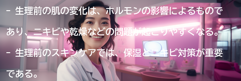 生理前の肌の変化とはの要点まとめ