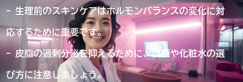 生理前のスキンケアのポイントの要点まとめ
