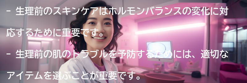 生理前のスキンケアにおすすめのアイテムの要点まとめ