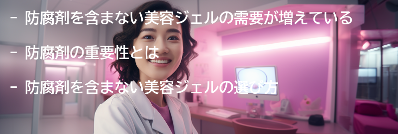 防腐剤を含まない美容ジェルの選択肢の要点まとめ