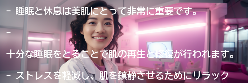 睡眠と休息で肌を鎮静させる方法の要点まとめ