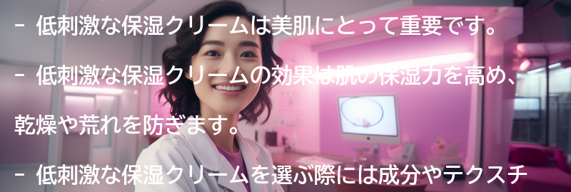 低刺激な保湿クリームの効果と選び方の要点まとめ