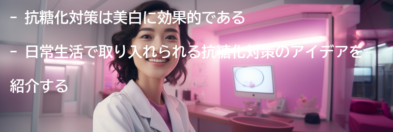 日常生活で取り入れられる抗糖化対策のアイデアの要点まとめ