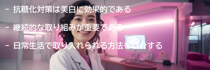 抗糖化対策の効果的な継続方法の要点まとめ