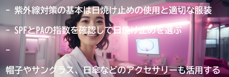 紫外線対策の基本:の要点まとめ