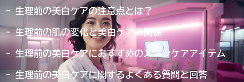 生理前の美白ケアの注意点とQ&Aの要点まとめ