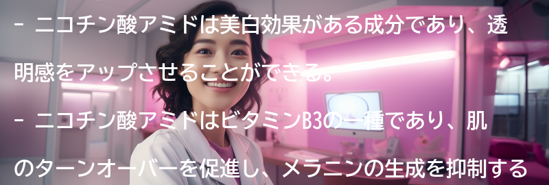 ニコチン酸アミドで透明感をアップの要点まとめ