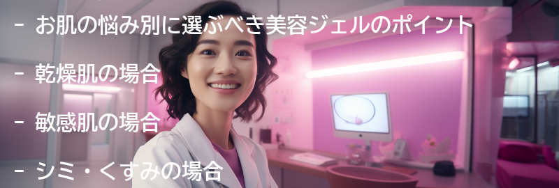 お肌の悩み別に選ぶべき美容ジェルのポイントの要点まとめ