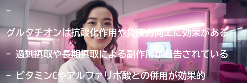 グルタチオンの副作用や注意点についての要点まとめ