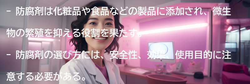 防腐剤の役割とは？の要点まとめ
