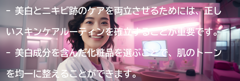 美白とニキビ跡のケアを両立させるためのポイントの要点まとめ