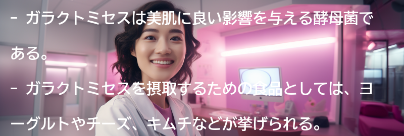 ガラクトミセスを摂取するための食品とは？の要点まとめ