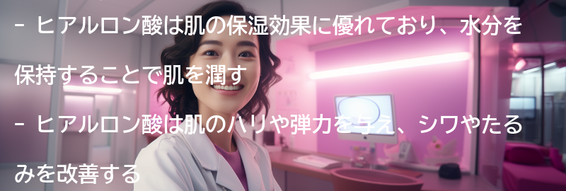ヒアルロン酸の美肌効果とは？の要点まとめ