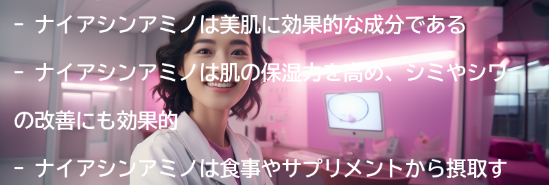 ナイアシンアミノの美肌効果とは？の要点まとめ