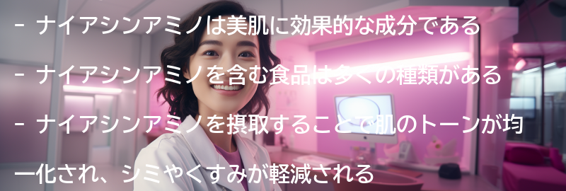 ナイアシンアミノを含む食品の紹介の要点まとめ