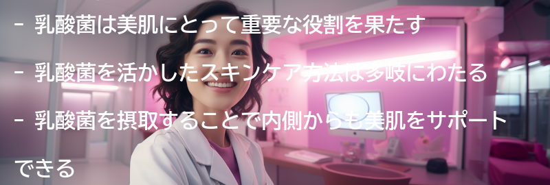 乳酸菌を活かしたスキンケア方法の要点まとめ