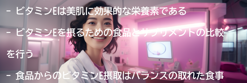 ビタミンEを摂るための食品との比較の要点まとめ
