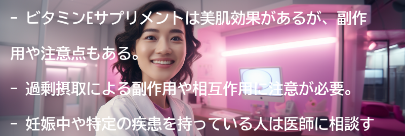 ビタミンEサプリメントの副作用と注意点の要点まとめ