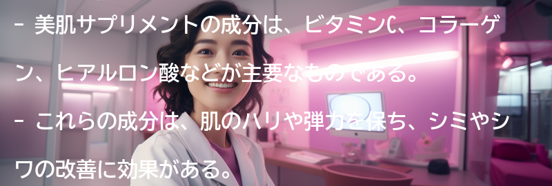 美肌サプリメントの成分を含むおすすめの商品紹介の要点まとめ