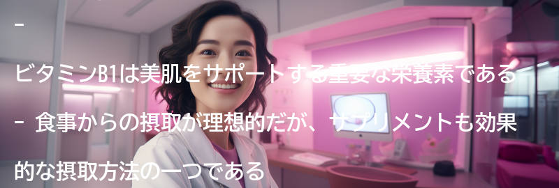 ビタミンB1の摂取方法の要点まとめ