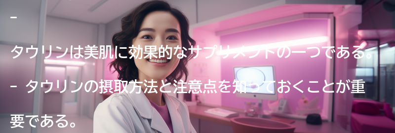 タウリンを摂取する方法と注意点の要点まとめ