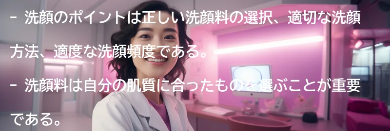 洗顔のポイント-の要点まとめ