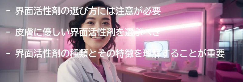 界面活性剤を適切に使うための注意点の要点まとめ