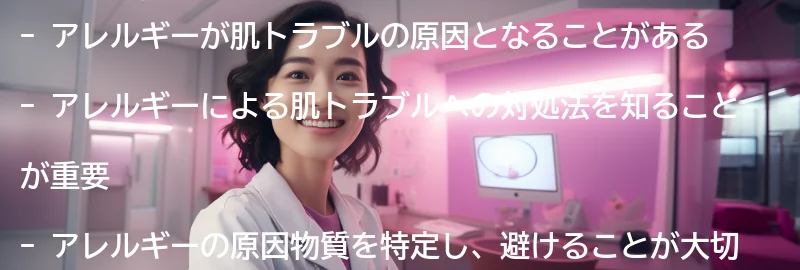 アレルギーによる肌トラブルへの対処法の要点まとめ