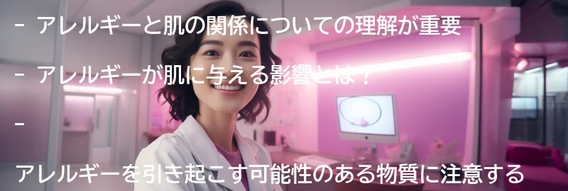 アレルギーと肌の関係を理解して美しい肌を手に入れようの要点まとめ