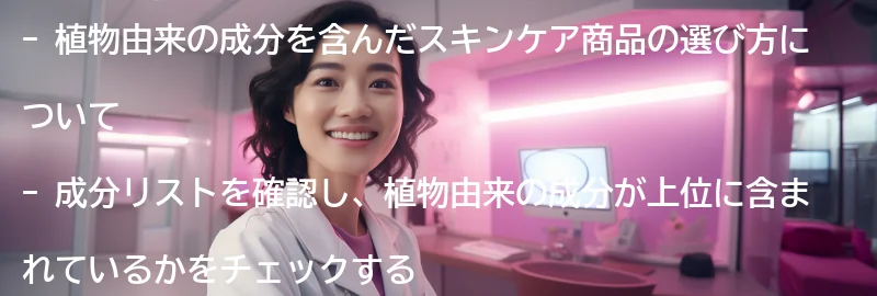 植物由来の成分を含んだスキンケア商品の選び方の要点まとめ