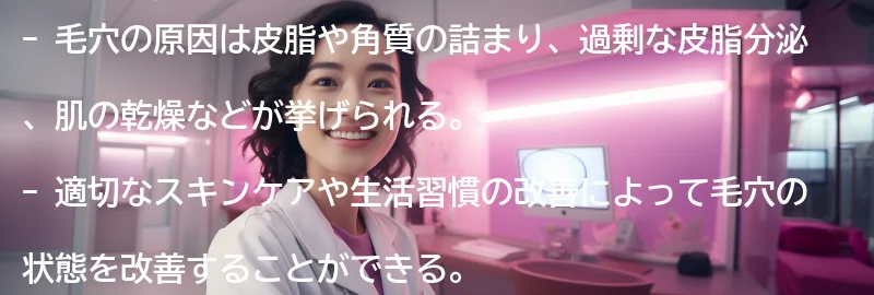 毛穴の原因とは？の要点まとめ