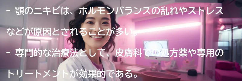 顎のニキビに効果的な専門的な治療法の要点まとめ