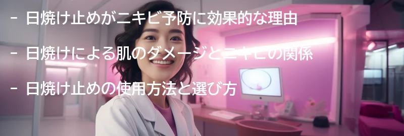 日焼け止めがニキビ予防に効果的な理由の要点まとめ