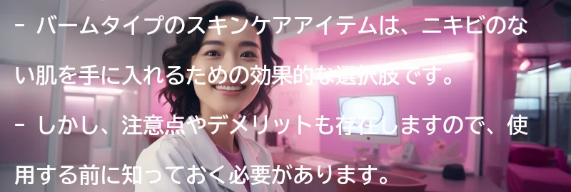 バームタイプのスキンケアアイテムの注意点とデメリットの要点まとめ