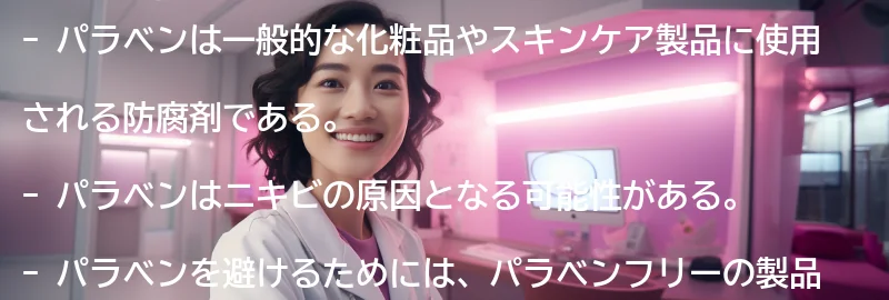 パラベンがニキビに与える影響とは？の要点まとめ